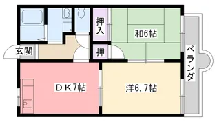 メゾン宮西II【1階】の間取り