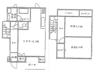 メゾネット鶴ケ丘【1階】の間取り