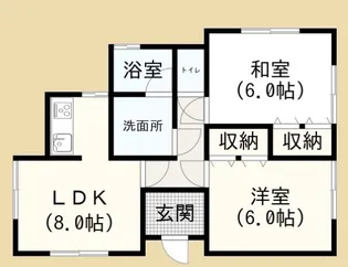 谷地川戸建て【1階】の間取り
