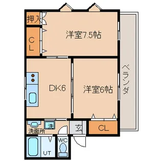 エンゼル【2階】の間取り