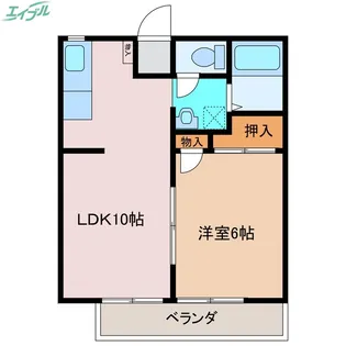 ハイツサンエー【2階】の間取り