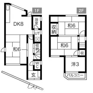 大阪府枚方市堂山3【一戸建】の間取り