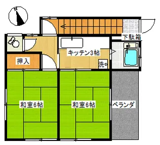 三澤アパート【2階】の間取り