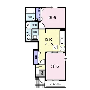 滋賀県甲賀市甲南町新治【アパート】の間取り
