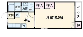 1Kの間取り画像