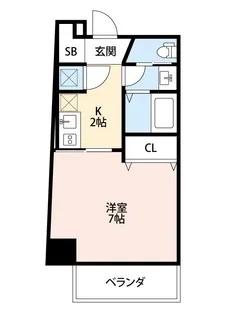 Grand-K靭公園【5階】の間取り