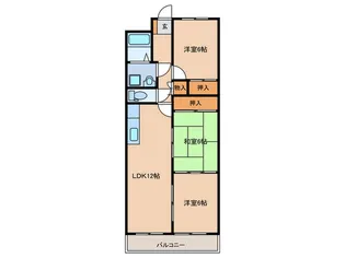 サンシャイン三苫【3階】の間取り