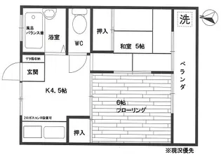 サニーハイツ北町【1階】の間取り