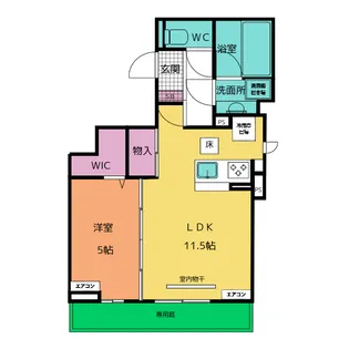 ルヴィータ矢田南【2階】の間取り