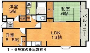 カーサ中筋【2階】の間取り