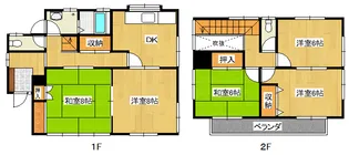 岐阜県多治見市市之倉町13【一戸建】の間取り