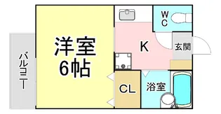 福岡県北九州市小倉北区高峰町【アパート】の間取り