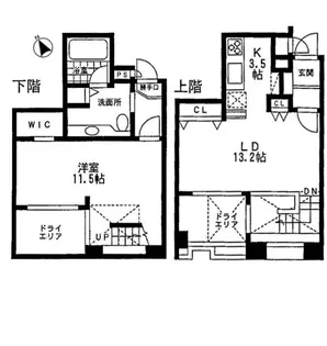 ミリアレジデンス乃木坂【1階】の間取り