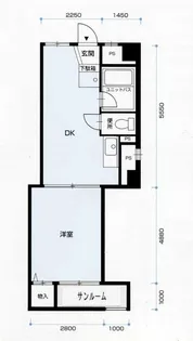 大学町マンション【7階】の間取り