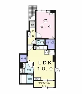プロスペリタ【1階】の間取り