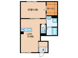 プレリュード石橋III【1階】の間取り