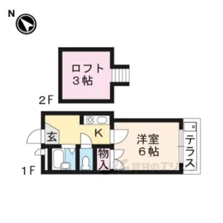 ハイム西川瀬田【2階】の間取り