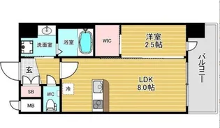 セレニテ南堀江エクラ【3階】の間取り