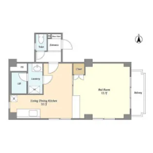東京都新宿区市谷仲之町【マンション】の間取り
