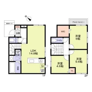 千葉県市川市大洲3【一戸建】の間取り