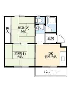 UR金剛【4階】の間取り
