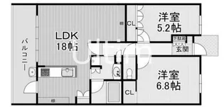 グランブルー御池高倉【11階】の間取り