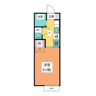 ガーデンハイツ円山【1階】の間取り