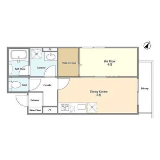 東京都大田区中央7【アパート】の間取り