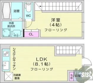 Hau’oli【1階】の間取り