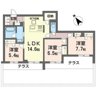 エムワイ椛【1階】の間取り