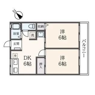 シティハイム SUN I【1階】の間取り