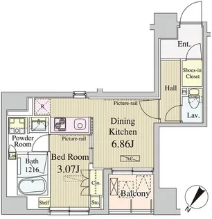 東京都中央区日本橋人形町1【マンション】の間取り