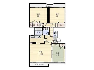 鴨池センチュリーハウスI棟【3階】の間取り