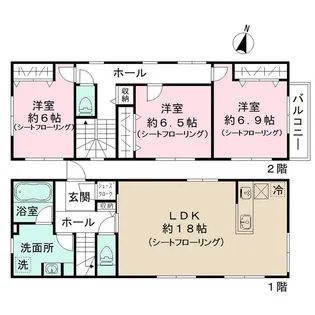 東京都新宿区西落合3【一戸建】の間取り