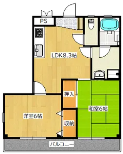 ミヨシマンション【1階】の間取り