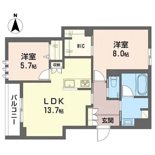 ソラーナ 向原【2階】の間取り