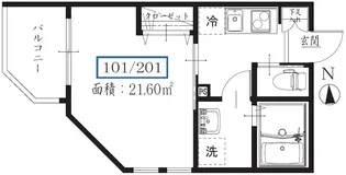 One Mile 大塚【2階】の間取り