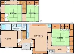 宮城県仙台市青葉区小松島4【一戸建】の間取り