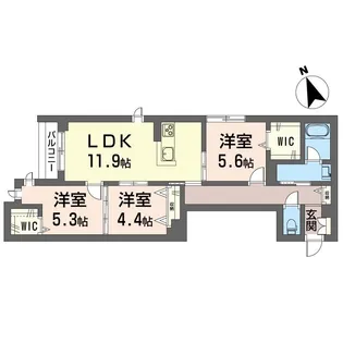 シャンテユーI【2階】の間取り