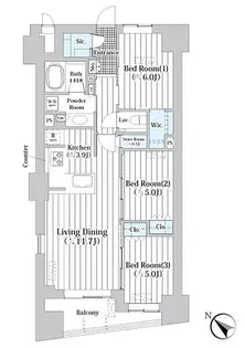 東京都中央区新川2【マンション】の間取り
