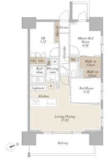 ライトテラス新宿御苑【18階】の間取り
