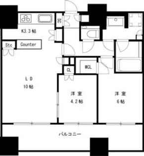 クラッシィスイート赤坂【11階】の間取り
