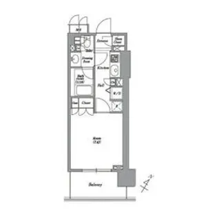 レキシントンスクエア白金高輪【4階】の間取り