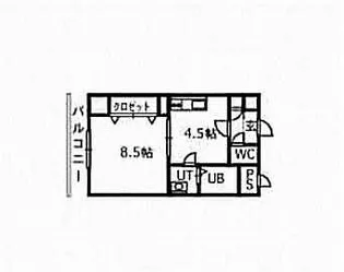 ジュマ旭ケ丘【9階】の間取り