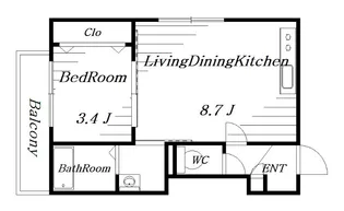 eclat蘇我【2階】の間取り