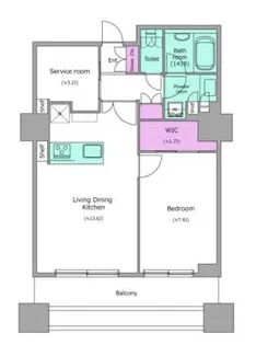 レジディアタワー上池袋(タワー棟)【9階】の間取り