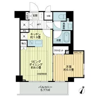 ライオンズクオーレ池袋ソシア【7階】の間取り