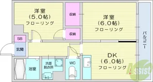 平和マンション長町【3階】の間取り