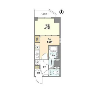 東京都江東区毛利2【マンション】の間取り