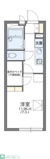 レオパレスリバーサイド天神【1階】の間取り
